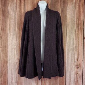 Allsaints Womens Size 10 Galaxy Flex Cardigan Mohair Wool Purple Brown